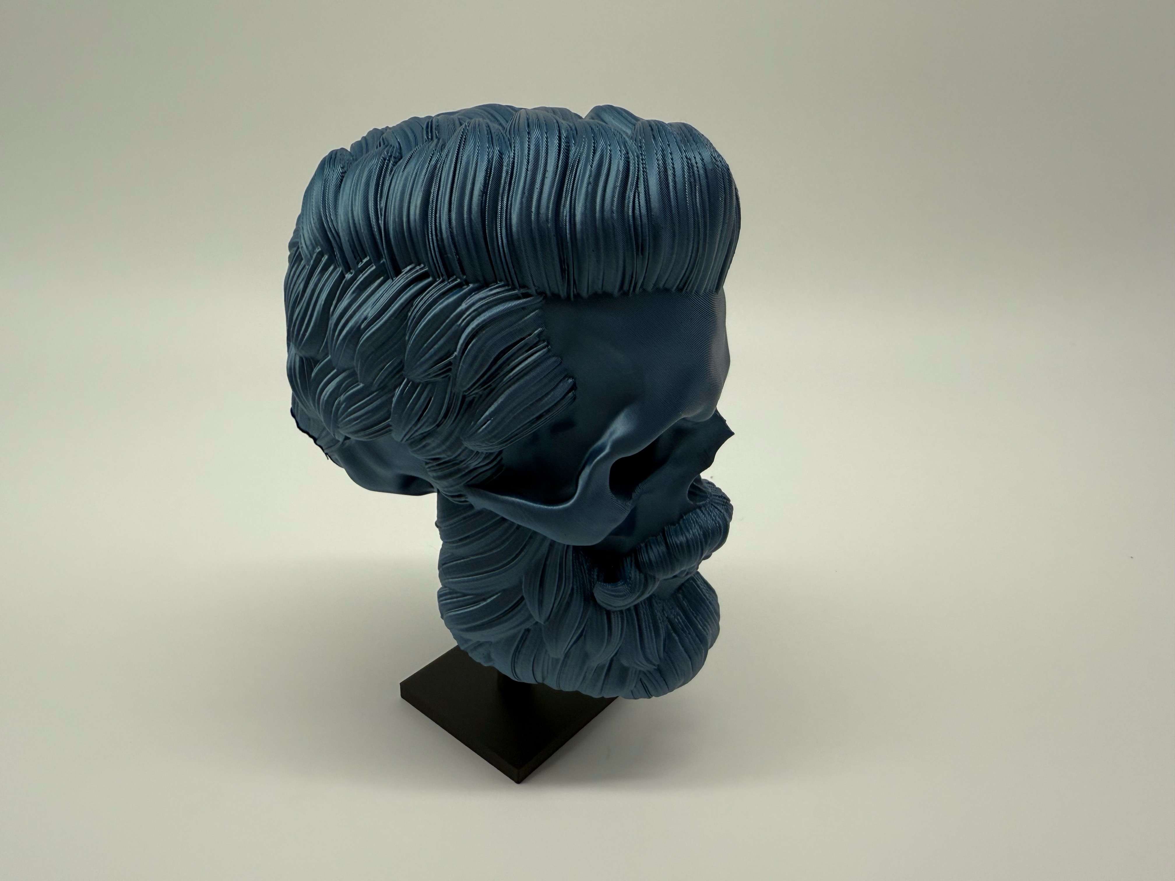 Human Skull With Beard - Premium Quality